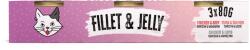 Mr. Bandit Recompens umed pentru pisici adulte Mr. Bandit Cat MIX, Fillet & Jelly, pui i vit, ton i somon, pui i miel, 3x80g