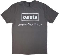 Oasis Definitely Maybe Distressed Text Logo Charcoal Grey L Риза (<![CDATA[OASTS23MC03]]>)