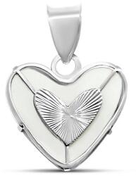ÉkszerM Fehérarany Szív Medál AU 96180