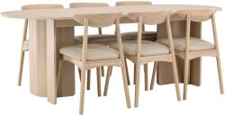  Étkezőgarnitúra Dallas 5020 (Világos fa + Bézs)