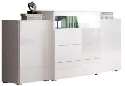  Komód Sarasota 127 (Fehér + Fényes fehér)