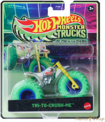 Mattel Monster Trucks - Tri-To-Crush-Me - Sötétben világító autó (JCG68)