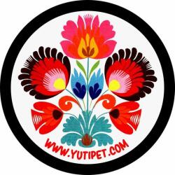 MONTANA DOG - Etichete grafice pentru hamurile Yutipet RnD, mărimea XXS-S2 (Motiv floral popular maghiar)