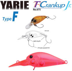 Yarie Jespa YARIE T-CRANKUP JR 675 TYPE F 2.8mm 1.8gr C18 Clear Pink (Y67518C18) - koi-farm