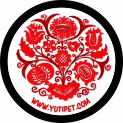 MONTANA DOG - Etichete grafice pentru hamurile Yutipet RnD, mărimea XXS-S2 (Motiv floral popular roșu)