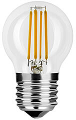 V-TAC E27 LED izzó Retro filament (4W/300°) Kisgömb - meleg fehér ( 214306)