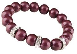  Karkötő, burgundi vörös SWAROVSKI gyöngyből, fehér rondella kristállyal, 10mm, ART CRYSTELLA M (1831XGY072M)