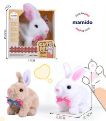 Mamido Interaktív plüss nyuszi mozgatható mancsokkal, bólogató fejjel és hanghatásokkal (MT1317)