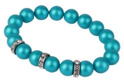 SWAROVSKI Karkötő, türkiz SWAROVSKI gyöngyből, fehér rondella kristállyal, 10mm, ART CRYSTELLA M (1831XGY030M)