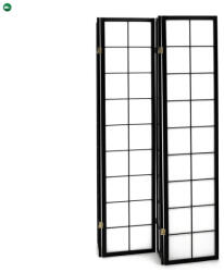  Fekete Tömörfa Paraván. EF-E804 BK - fenyobutor24