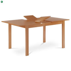  Kihúzható étkezőasztal 120+30x80x74 cm, MDF asztallap, furnér, tömörfa lábak, bükk színben