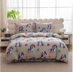  Lenjerie cocolino CUTE UNICORN gri Dimensiune lenjerie de pat: 70 x 80 cm | 140 x 200 cm Lenjerie de pat