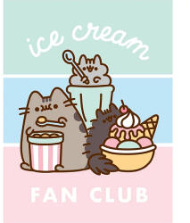 Halantex Pusheen cicás plüss takaró 130x170 cm - Ice Cream