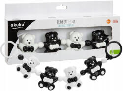  Akuku Csörgő babakocsira fekete/fehér macik