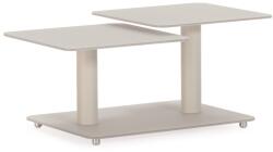 Marckeric Krémszínű üveg dohányzóasztal 54x115 cm Elvi - Marckeric