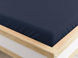  Mikroszálas sötétkék gumis lepedő 180 x 200 cm