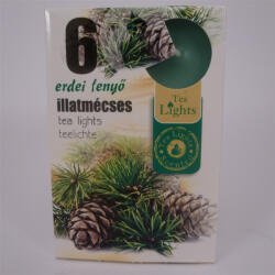 Tea lights Illatmécses erdei fenyő illattal 6 db