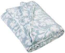 Catherine Lansfield Kék fleece takaró 200x240 cm Brooke Floral - Catherine Lansfield
