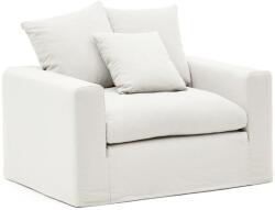 Kave Home Fehér len fotel Nora - Kave Home