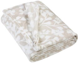 Catherine Lansfield Bézs fleece takaró 200x240 cm Brooke Floral - Catherine Lansfield