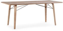 MOME Étkezőasztal tölgyfa dekoros asztallappal 90x180 cm Lujan - MOME