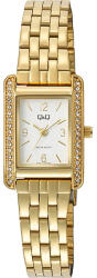 Q&Q női karóra, quartz, arany színű fémtok, arany színű fémcsat, fehér számlap Q24C-002PY (4708-5)