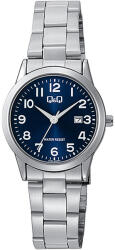 Q&Q női karóra, quartz, ezüst színű fémtok, ezüst színű fémcsat, kék számlap A45A-002PY (4704-6)