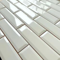 SPANYOL 7, 5x30 Fényes Fehér Fozólt Metro Csempe