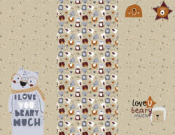 Takoy Panou huse cărucioare din poliester impermeabil 155x120 Teddy love you beary much