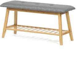  Natúr Bambusz Cipős, Szürke Betétekkel. DR-N1012 GREY2 (artDR-N1012-GREY2)