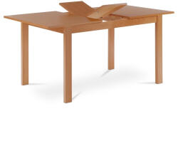  Kihúzható étkezőasztal 120+30x80x74 cm, MDF asztallap, furnér, tömörfa lábak, bükk színben (artBT-6778-BUK3)