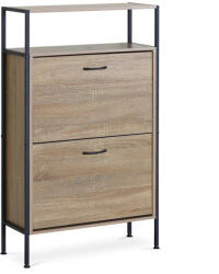  Cipősszekrény, 2 rekeszes, tölgy dekor, MDF (artABO-G1007-OAK)