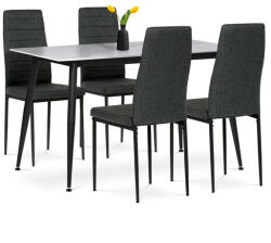  Étkezőszett 4 székkel, 130×70×76 cm, Kerámia Márvány Lappal. ASE-1004 BK2 (artASE-1004-BK2)