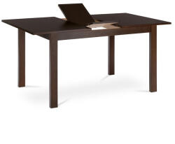  Kihúzható étkezőasztal 120+30x80x74 cm, MDF asztallap, furnér, tömörfa lábak, dió színben (artBT-6778-WAL)