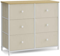  Bézs Fém Komód 80×30×71 cm. AUK-E1033 WT (artAUK-E1033-WT)