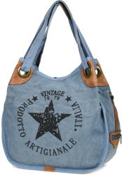  Vivi Paris Jeans Vászontáska Shoper, kék, vászon, 24L (Z20-6-J)