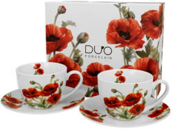  Vörös pipacsok - 2 csésze alátéttel (3926788)