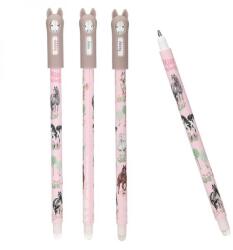 Miss Melody lovas radírozható zseléstoll - rózsaszín test barna kupakkal (IMO-DP-13363BARNA)