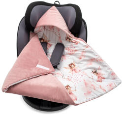 New Baby Bélelt babatakaró, pólya autós hordozóba New Baby pink