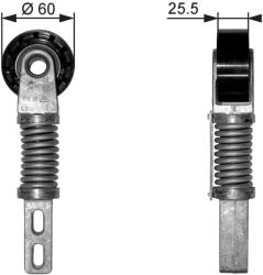 GATES Szíjfeszítő, hosszbordás szíj GATES T38355 for RENAULT (T38355)