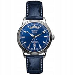 Aviator férfi karóra, automata, zafír üveg, kék szíj (V.3.20.0.145.4)