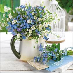 Ambiente Papírszalvéta 33x33cm, 20db-os - Kék nefelejcs