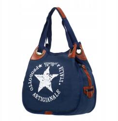  Vivi Paris Vászon Shoperka táska, sötétkék, A4, 24L (Z20-6-NB)