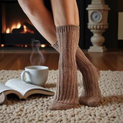 Ollike Női vastag pihe-puha zsenília zokni Mogyoró 106198