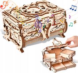 Zosudull 3D Puzzle Fa Kirakó Ékszer Rendszerező Zenedoboz, 2 dal (B08Y)