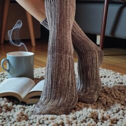 Ollike Női vastag pihe-puha zsenília zokni keki 106202