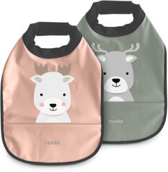 Nuvita 2db-os vízálló előke - English Rose/Sage Green 4371 - aprotalpak