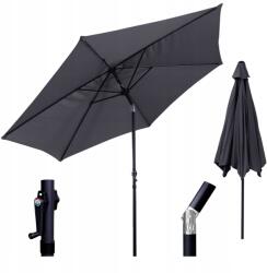 DOMAREX Kerti esernyő, 300cm, grafit, hajtókarral, állítható (PARASOL OGRODOWY TROPEA GRAFITOWY)