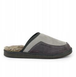 IRE SHOES IreShoes Férfi Bőr Papucs, báránygyapjú, csúszásgátló talp (KDB2215-057 - 46)
