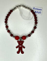  Szívbarát Maci varázs Mashan jade karkötő (JJK124)